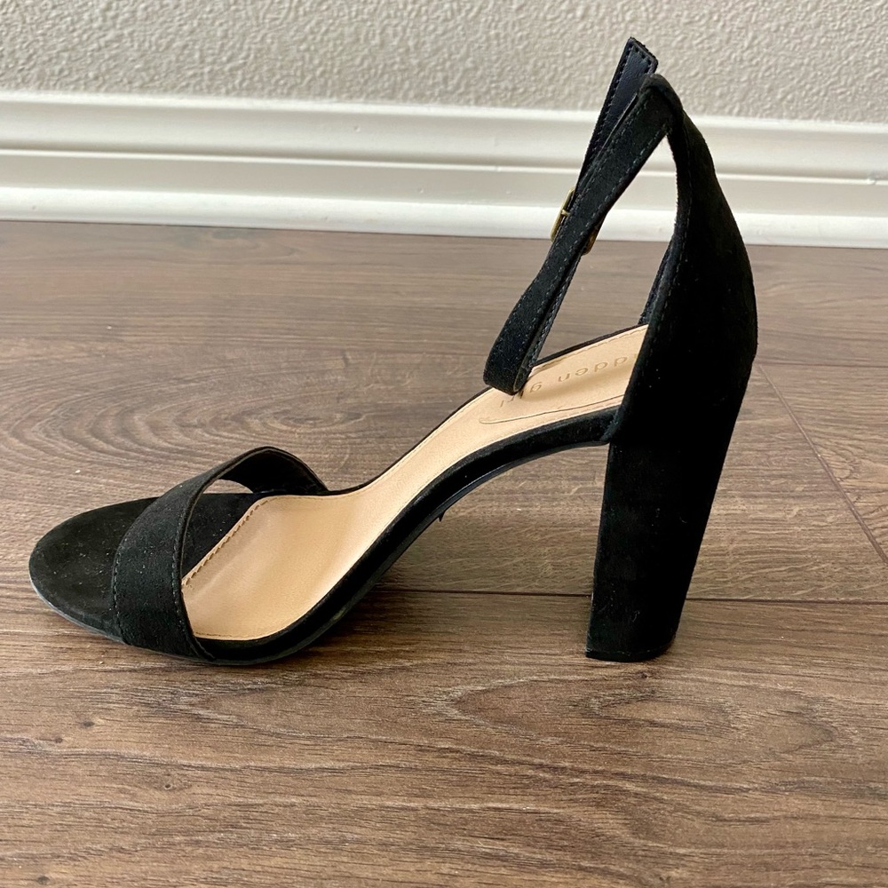 Madden Girl Black Suede Block Heels